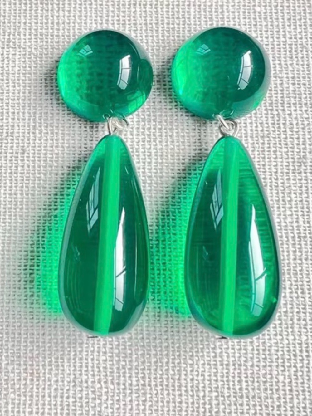 Green Drop Earrings